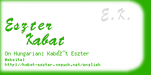 eszter kabat business card